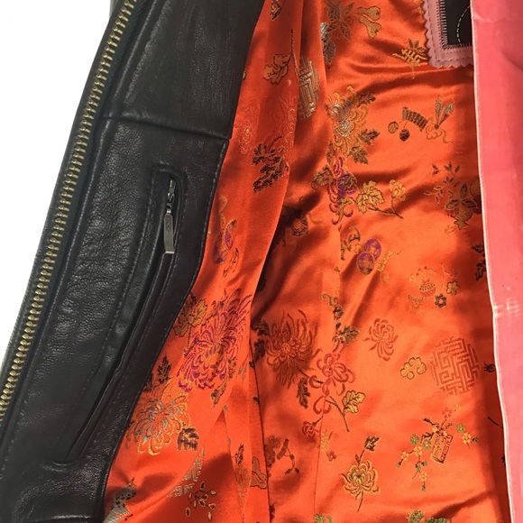 💙 SUPER G PSYCHO Leather Motorcycle Jacket - Picture 12 of 15